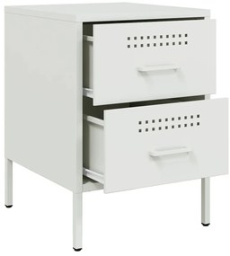 Mesa de cabeceira 36x39x50,5 cm aço branco