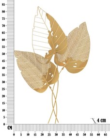 DECORAÇÃO DE PAREDE FOLHA DE OUTONO DOURADA 53X4X84,5 CM