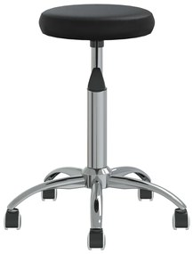 Cadeira de escritório giratória couro artificial preto