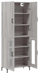 Armário alto 69,5x34x180 cm derivados de madeira sonoma cinza