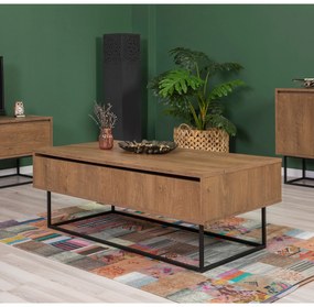 Conjunto de Mobiliário de Sala de Estar Laxus – Nogueira Preta – 90x39