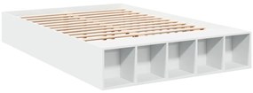 Estrutura de cama 135x190 cm derivados de madeira branco