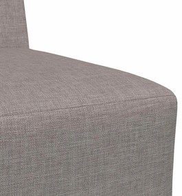 Cadeira de Sofá Cinza Claro 55 cm em Tecido 3 pcs