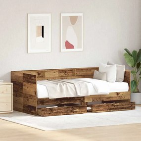 Cama de Dia com Gaveta Madeira antiga Madeira engenheirada