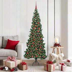 vidaXL Árvore de Natal artificial de canto Verde 180 cm PVC e Metal