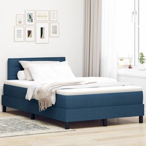 Cama Box Spring com Colchão Azul 120x200 cm Tecido