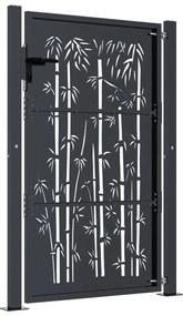 Portão de jardim 105x155 cm aço design bambu antracite