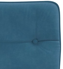 Cadeiras de jantar 4 pcs veludo azul