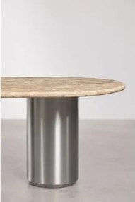 [*]pé Para Mesa De Jantar Oval 220x110 Cm Luceida Aço Inoxidável Escovado - Sklum