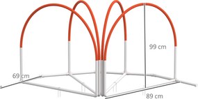 Conjunto de 4 peças de equipamento de agilidade, arcos de treino para cães, obstáculo com saco de transporte