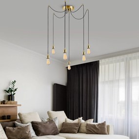 Candeeiro Suspenso Kabluni – Dourado – 126 cm