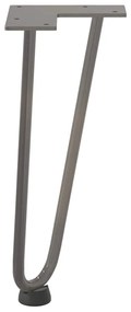 Pernas de grampo para mesa de centro 4 peças Aço natural 30 cm Aço mac
