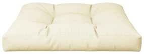 Almofadão para sofá de paletes 80x80x12 cm tecido creme