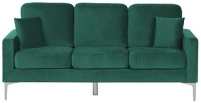 Sofá de 3 lugares em veludo verde esmeralda GAVLE Beliani