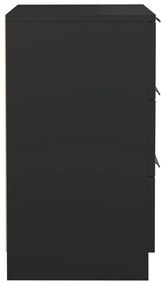 Mesa de cabeceira 40x36x65 cm preto