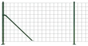 Cerca de malha de arame com flange 1,1x10 m verde