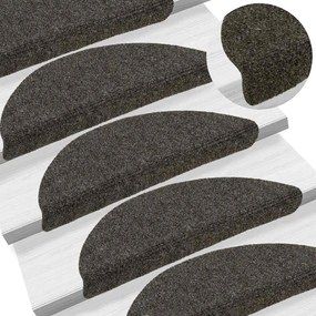 Tapetes escada autoadesivos 5 pcs 56x17x3 cm antracite