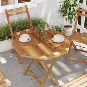 vidaXL Tampo de mesa octogonal 70x70x2,5 cm madeira de teca maciça