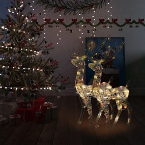 Renas decorativas de Natal 2 pcs 120 cm acrílico multicolorido