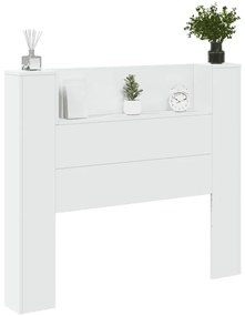 Armário de cabeceira com luzes LED 120x16,5x103,5 cm branco