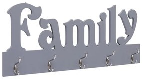 Cabide de Parede Family 74x29,5 cm Cinzento