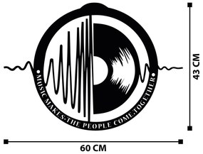 Acessório Decorativo de Parede My Music – Preto – 60 x 43 cm