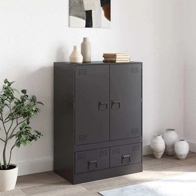Aparador alto 67x39x95 cm aço preto