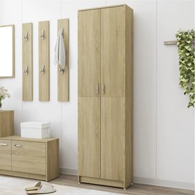 802852 vidaXL Roupeiro de corredor 55x25x189 cm contraplacado carvalho sonoma