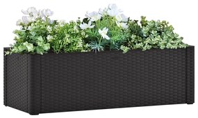 vidaXL Vaso/floreira c/ sistema rega automática 100x43x33cm antracite