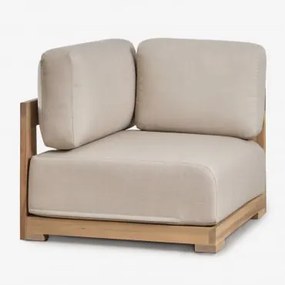 Módulo De Canto Para Sofá Modular De Jardim Em Madeira De Acácia Brivori Marrom Acácia Claro - Sklum