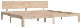 Estrutura de cama 200x200 cm pinho maciço