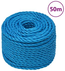 152994 vidaXL Corda de trabalho 24 mm 50 m polipropileno azul