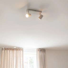 Plafon moderno branco 2-luzes ajustável retangular - Jeana