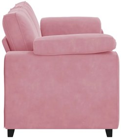 Sofá-luvas 140 cm veludo rosa