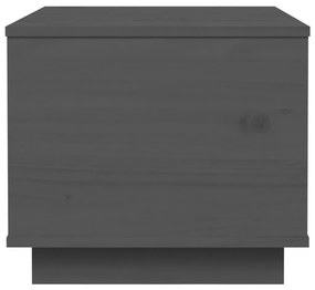 Mesa de centro 40x50x35 cm madeira de pinho maciça cinzento