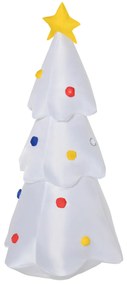 HOMCOM Árvore de Natal Inflável 122cm de Altura com Luzes LED e Inflador Decoração de Natal para Interiores Exteriores 60x51x122cm | Aosom Portugal