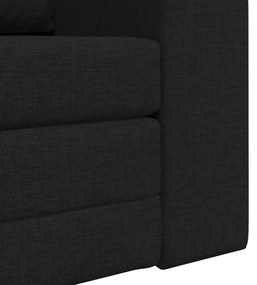 Sofá Cama 2-em-1 Preto 98x71x83 cm Tecido