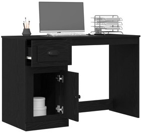 Escrivaninha com Armazenamento Carvalho Negro 50x115x75 cm Madeira eng