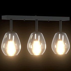 Luzes de Teto com Abajur de Vidro Ajustável em Anthracite, E27