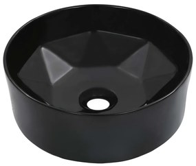 Lavatório 36x14 cm cerâmica preto