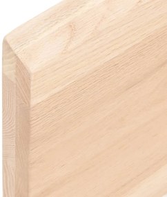 Prateleira de parede 100x50x(2-4)cm carvalho maciço não tratado