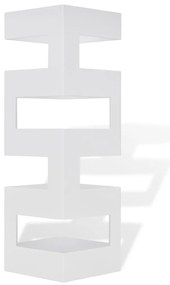 Suporte guarda-chuvas/de armazenamento quadrado branco aço 48,5 cm