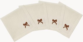Guardanapos artesanais Bow, conjunto de 4