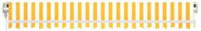 Toldo retrátil automático 450x350 cm amarelo e branco