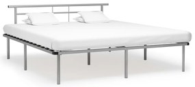 Estrutura de cama metal 180x200 cm cinzento