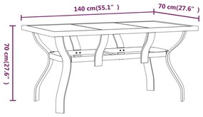 5 pcs conjunto de jantar para jardim cinzento e preto