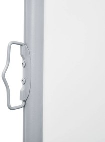 Toldo lateral retrátil duplo para pátio 170x600 cm creme