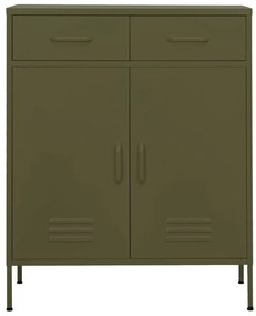 Armário de arrumação aço 80x35x101,5 cm verde-azeitona