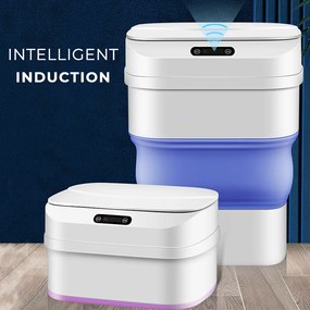 Caixote Lixo Inteligente Sensor 17,5 L / 8L  Azul Biwond