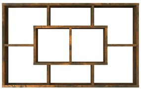 Prateleira de parede 85x16x52,5 cm derivados madeira cor fumado